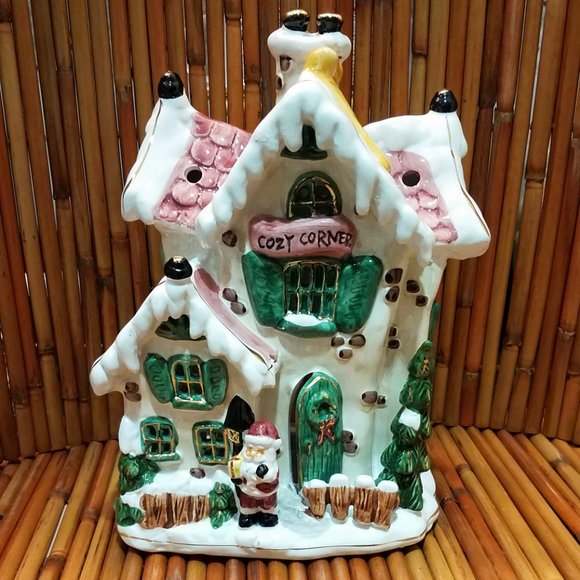 Santa's Cozy Corner Tealight Cottage - Picture 2 of 6